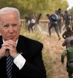 Biden, Migrants Chased By BP Agent