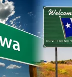Iowa Texas Sign
