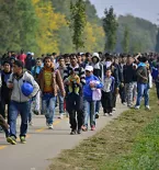 Caravan of immigrants