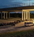 migrants under bridge McAllen, TX CBP flickr