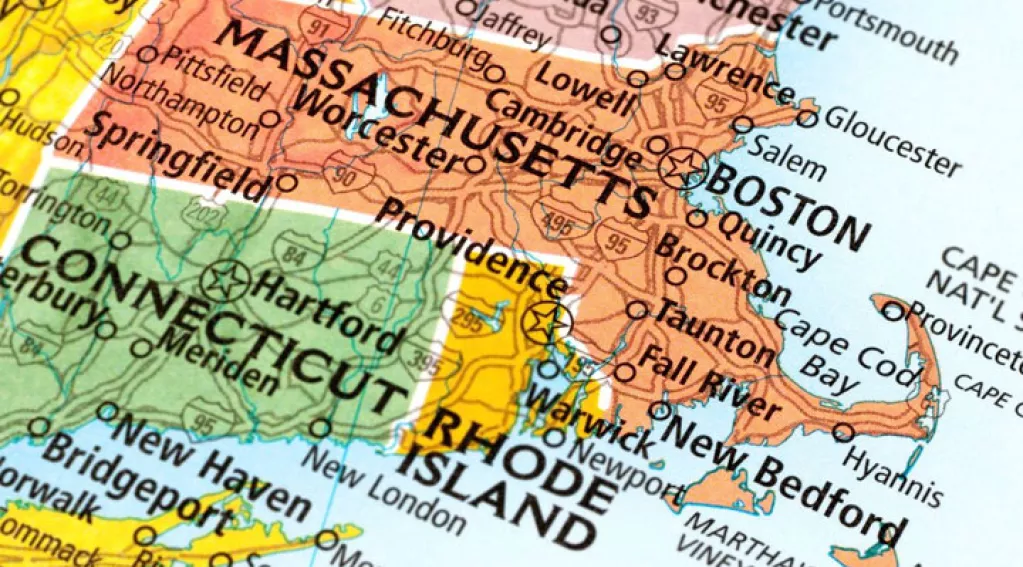 Massachusetts on a Map 