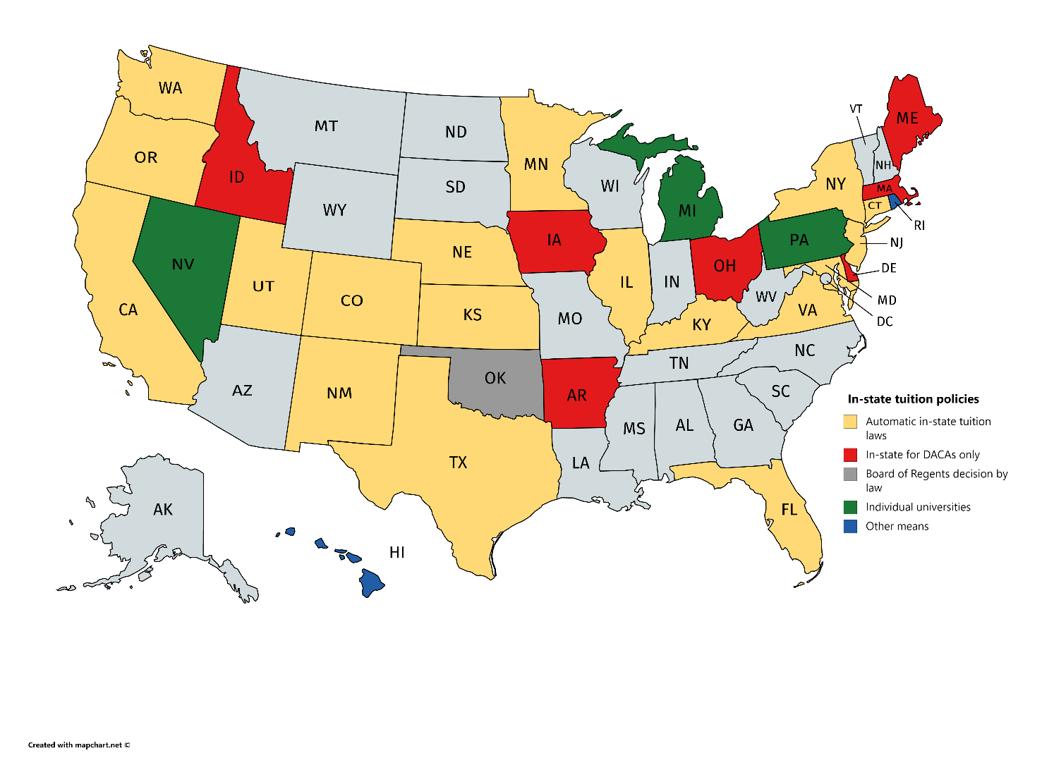 In-State Tuition Map