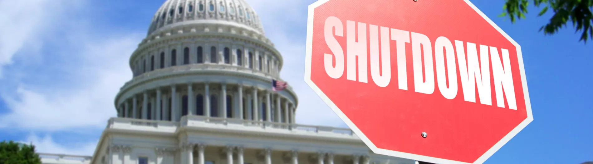 Stop sign in front of U.S. Capitol Building