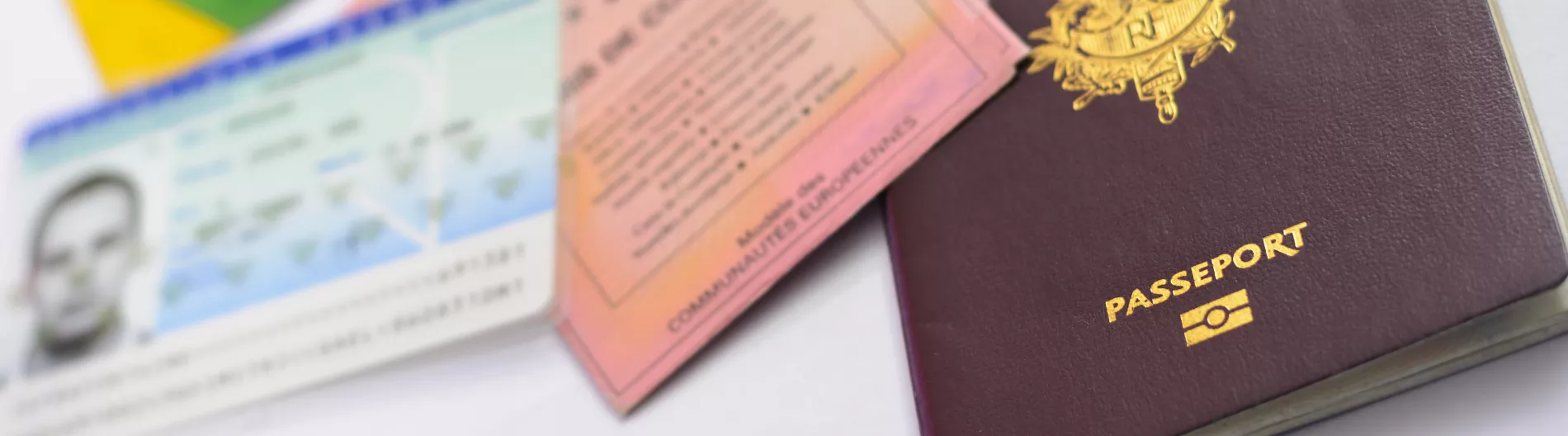 Driver's license, passport and other identity paper and cards