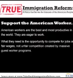 True Immigration Reform: Support the American Worker
