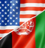 United States and Afghanistan flags