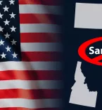 American Flag, Anti-Sanctuary Sign, Idaho, North Dakota, New Hampshire, West Virginia