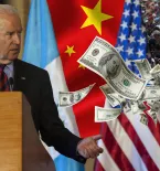 Biden, Smuggler, Sexual Abuse, Migrants, Money, China Flag, Guatemala Flag, USA Flag, Car Trunk