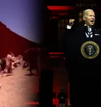 Border Crossings and Biden at his Infamous Dark Red Backdrop Speech