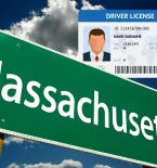 Massachusetts road sign, Driver's License