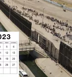 Border wall with calendar 