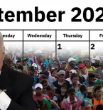 September 2022 calendar, CBP logo, Biden, Many Migrants