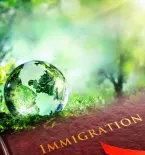 greenery, environment, globe, immigration law book