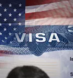 The word VISA with the American flag in the backgroiund