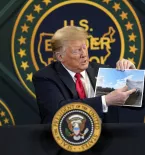 President Trump speaking at a border security briefing