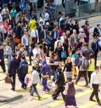 Crowd of people in Hong Kong