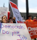 protesters wanting more out of Biden regarding pro-amnesty, more immigration