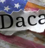 DACA on U.S. flag background
