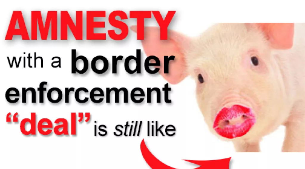 Amnesty with a border enforcement deal is still like lipstick on a pig.