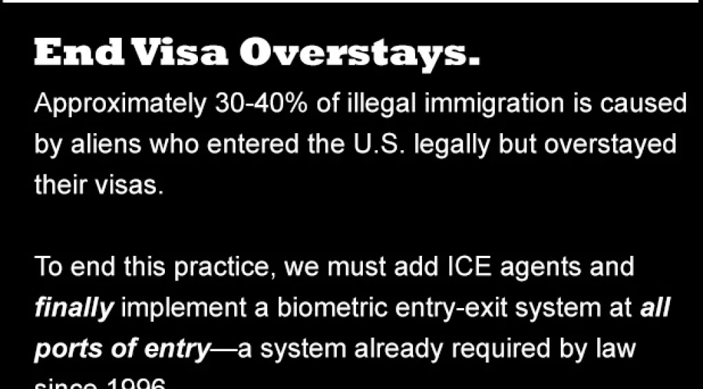 What True Immigration Reform Looks Like: End Visa Overstays