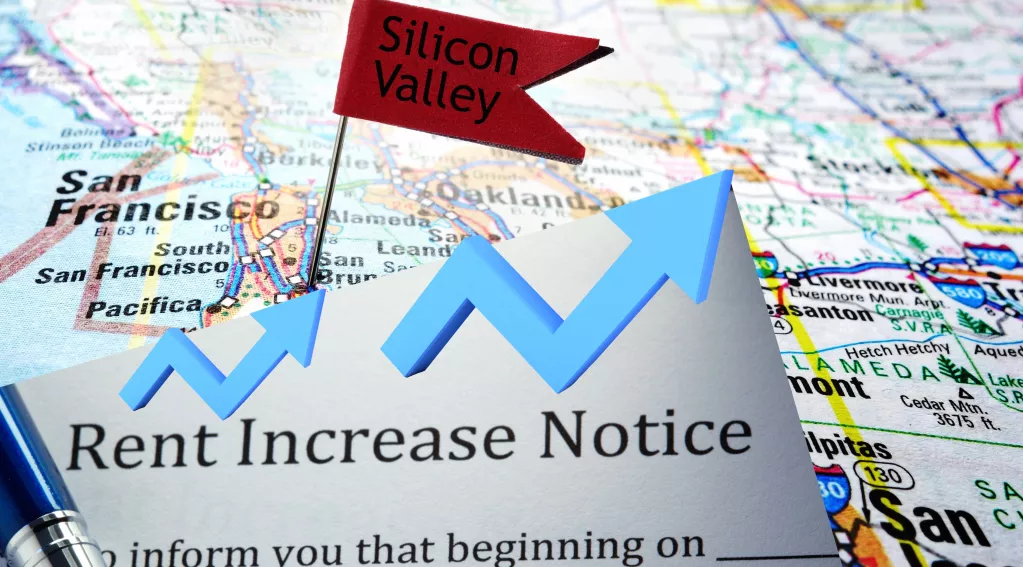 California Rent Increase Notice, Silicon Valley Map