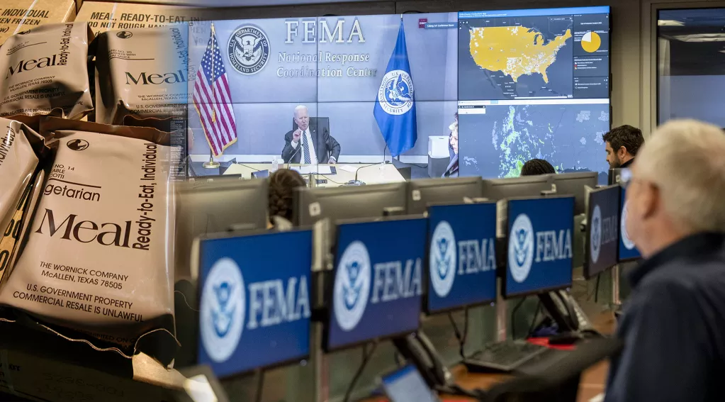 FEMA office, Emergency Food, Biden