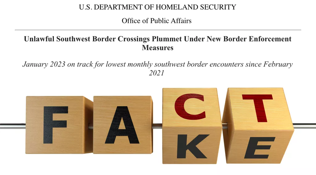 "Fact" actually Fake, DHS Bogus Border Numbers