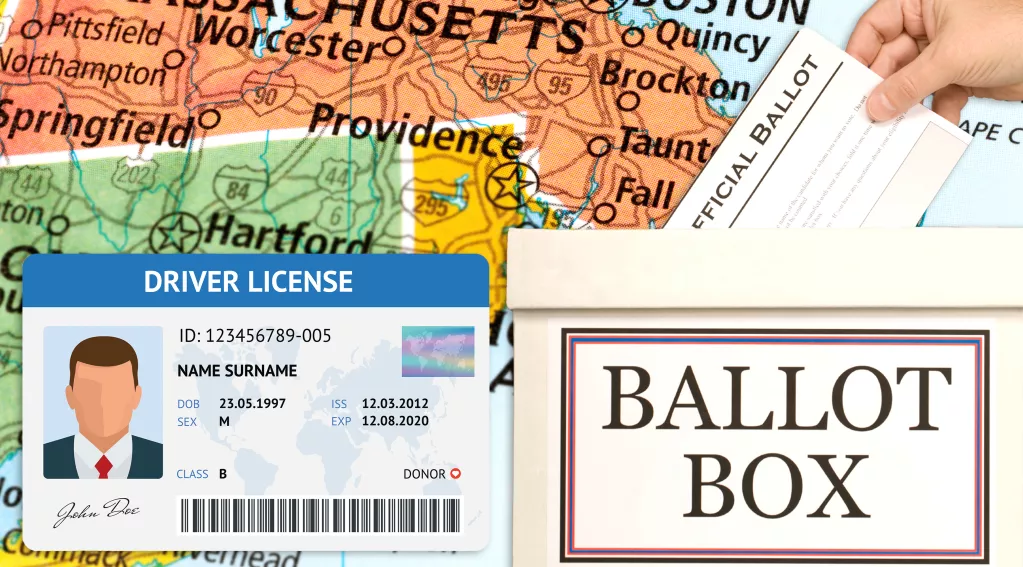 Massachusetts driver's license ballot