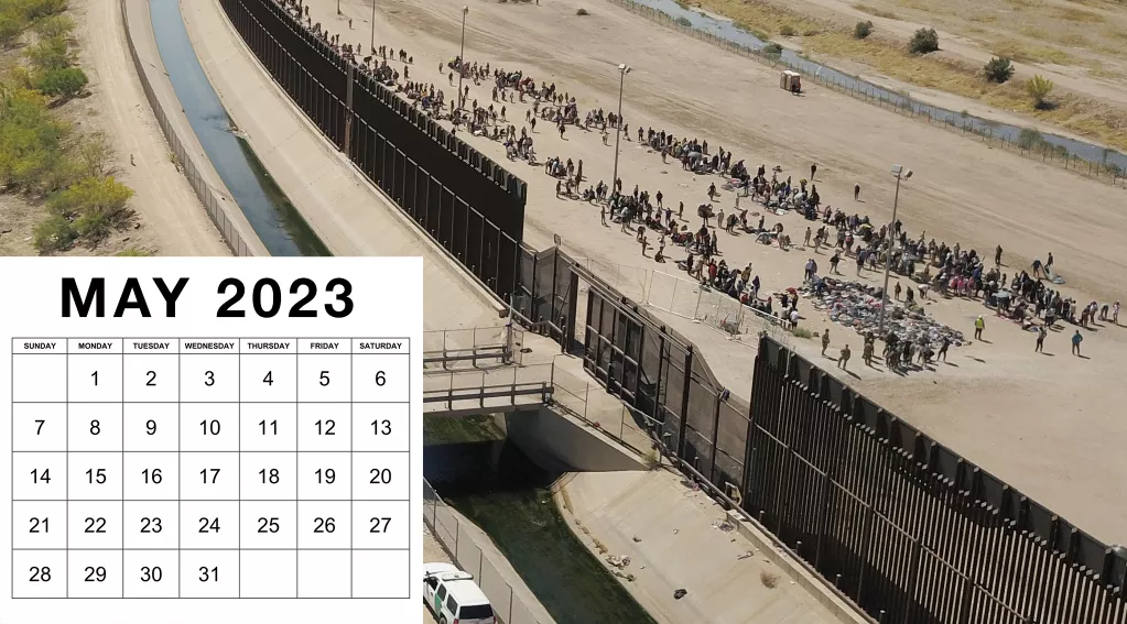 Border wall with calendar 