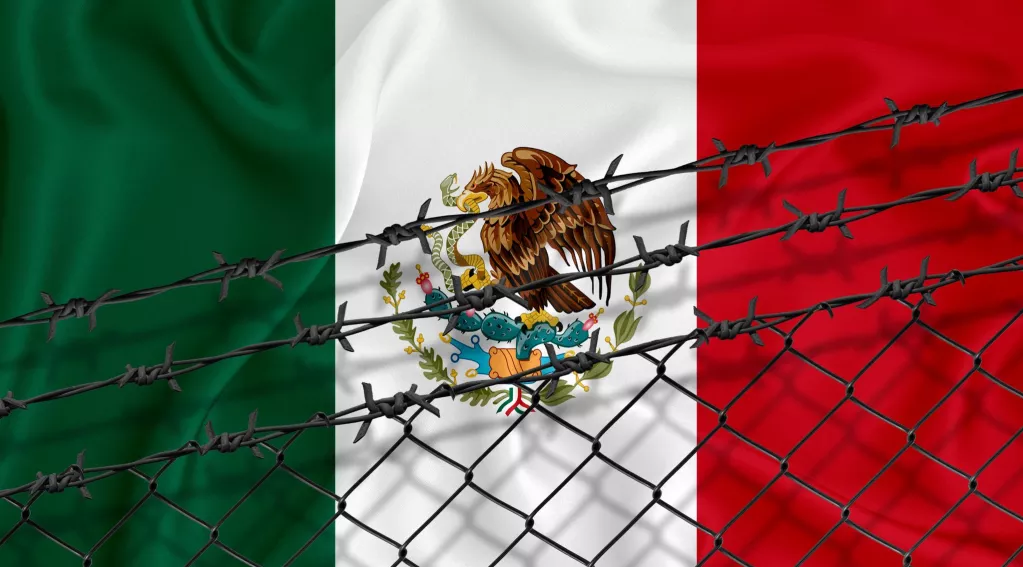 Mexican Flag Barbwire