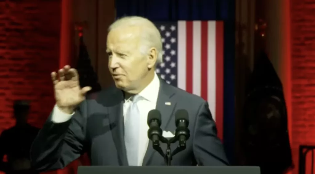 President Biden giving speech in Philadelphia on September 1, 2022