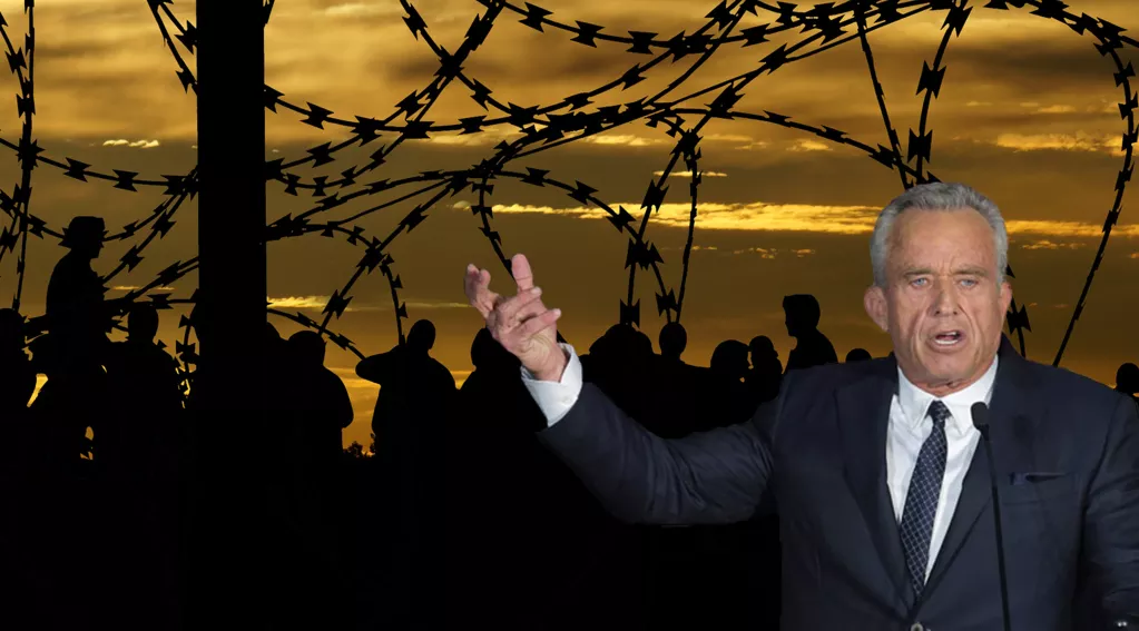 Robert F. Kennedy Jr. and migrants at border