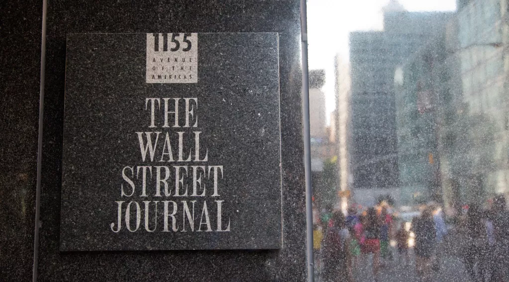 Wall Street Journal sign