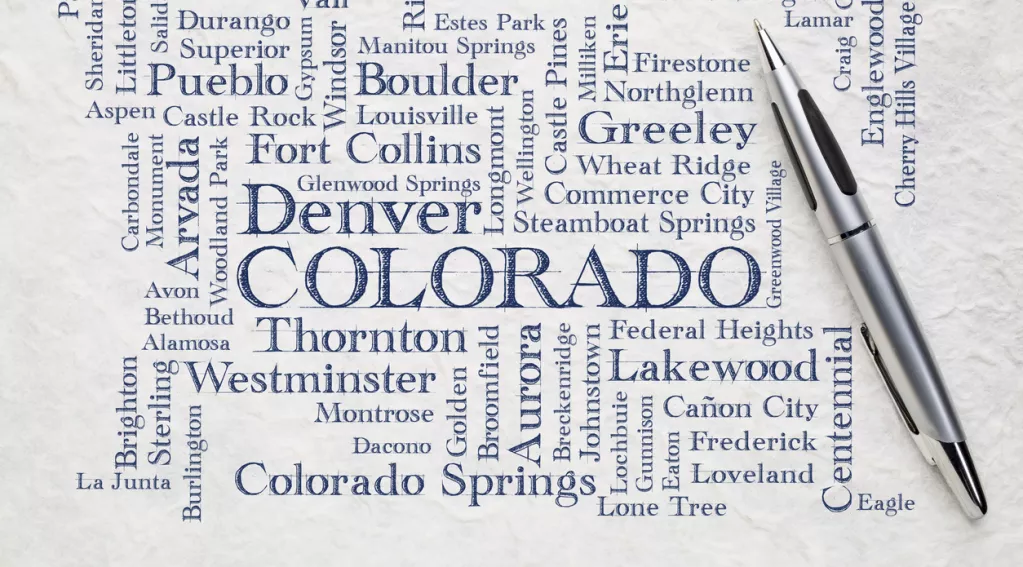 Colorado word map