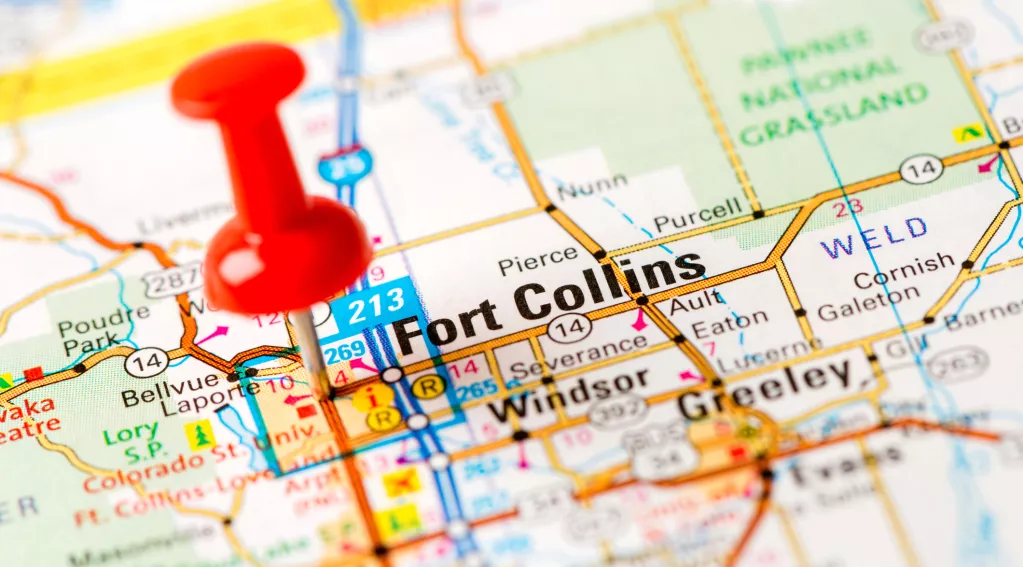 Fort Collins, Colorado on map series