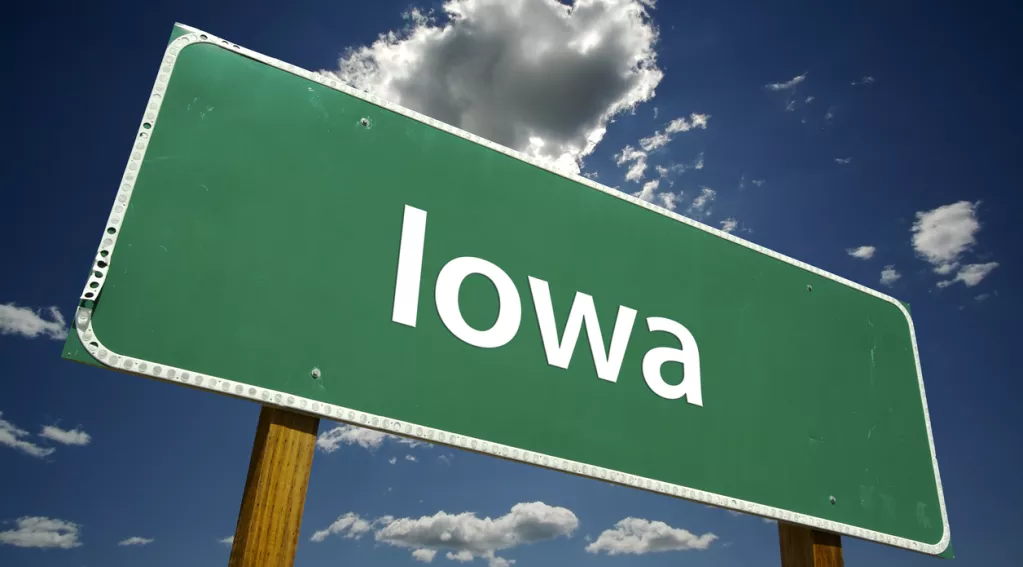 Iowa street sign