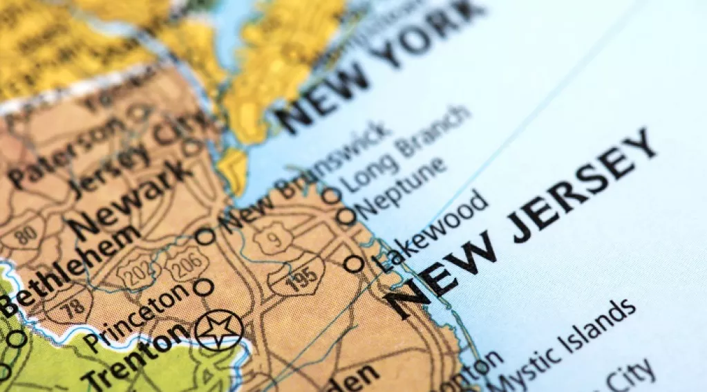 New Jersey on a Map